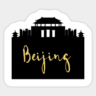 BEIJING CHINA DESIGNER SILHOUETTE SKYLINE ART Sticker